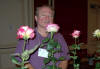 Ray Hunter preparing his roses for the show